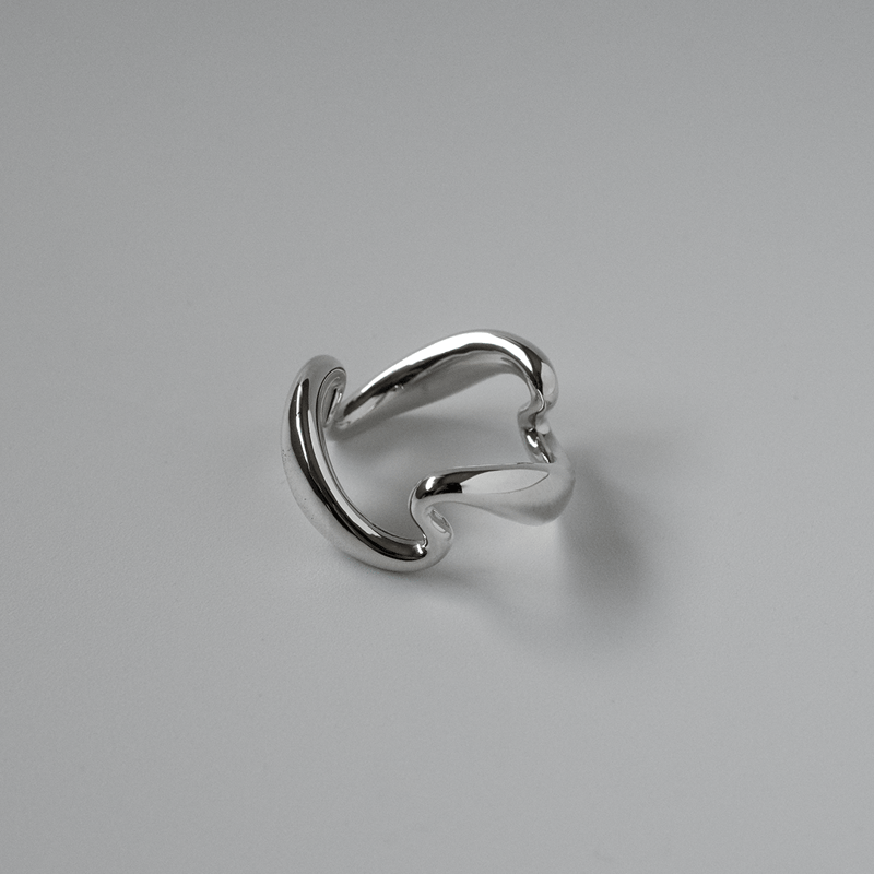 Wave Link Ring - r0030 | Grayscale
