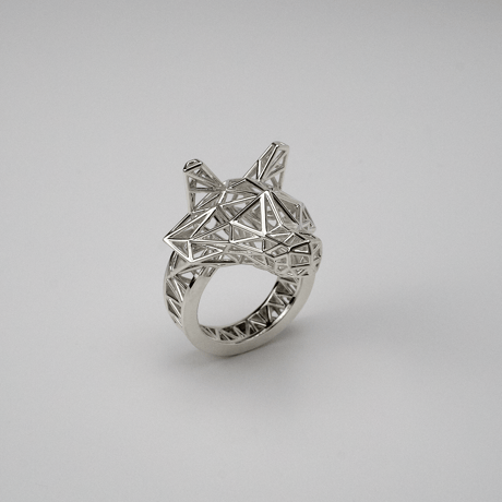 Wolf Mesh Ring