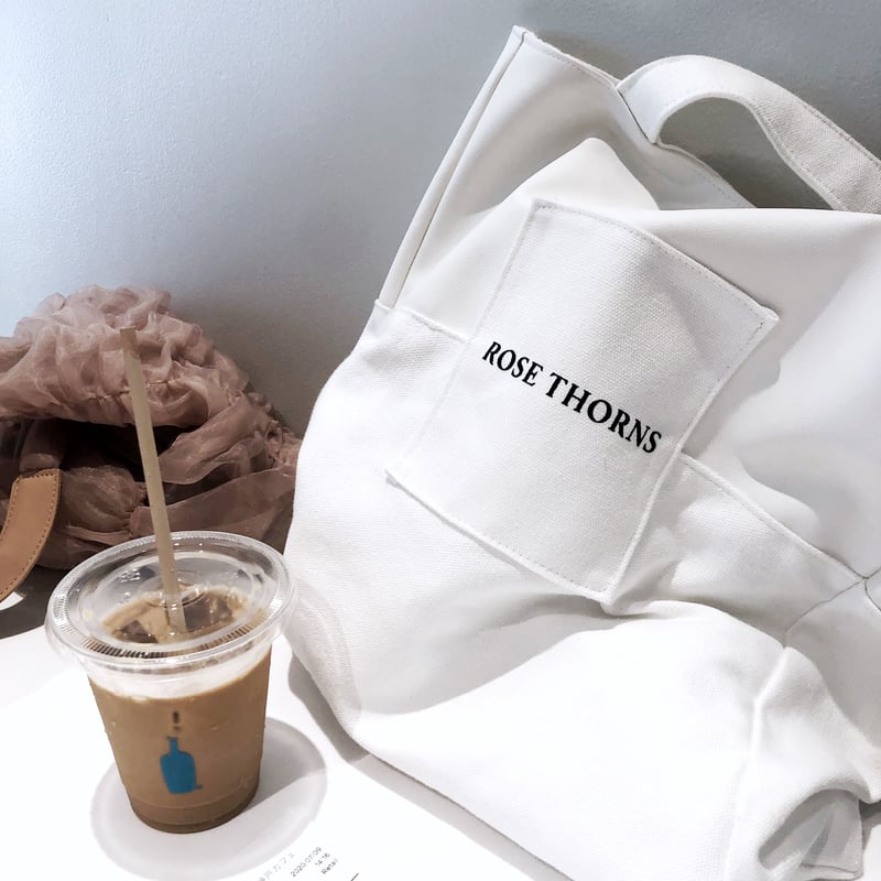 leather docking tote bag | ROSE THORNS