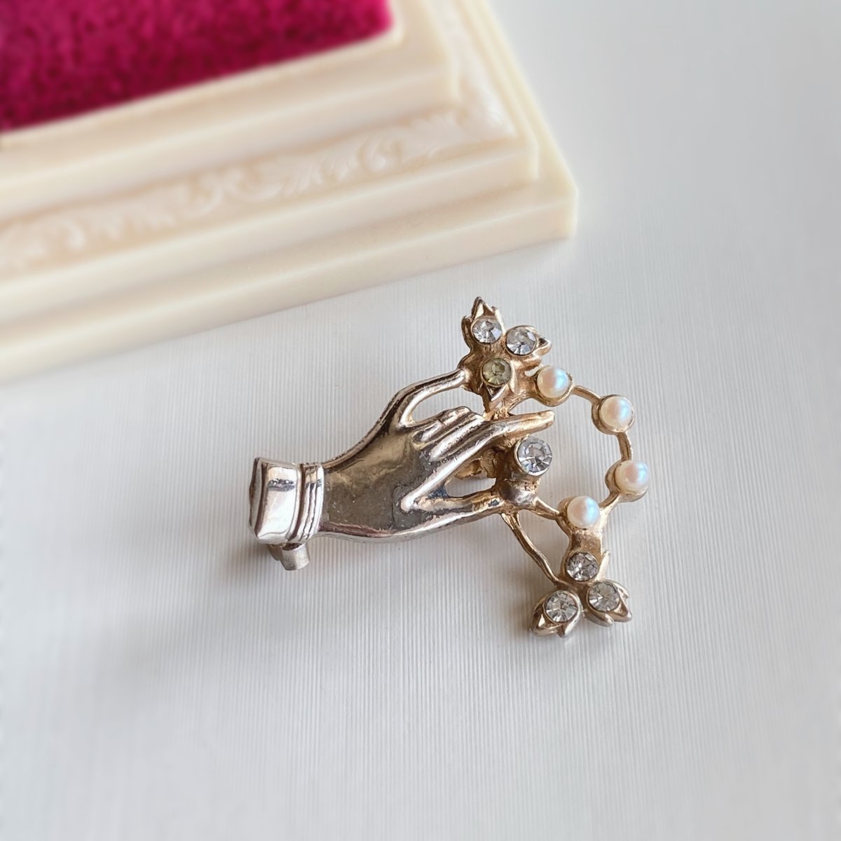 アンティーク ブローチ ノートカバー 花 アンティーク ブローチ ノートカバー 花 アンティーク ブローチ