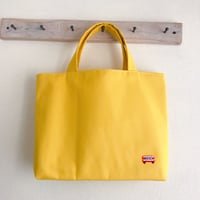 黄色帆布×アップリケ レッスンバック