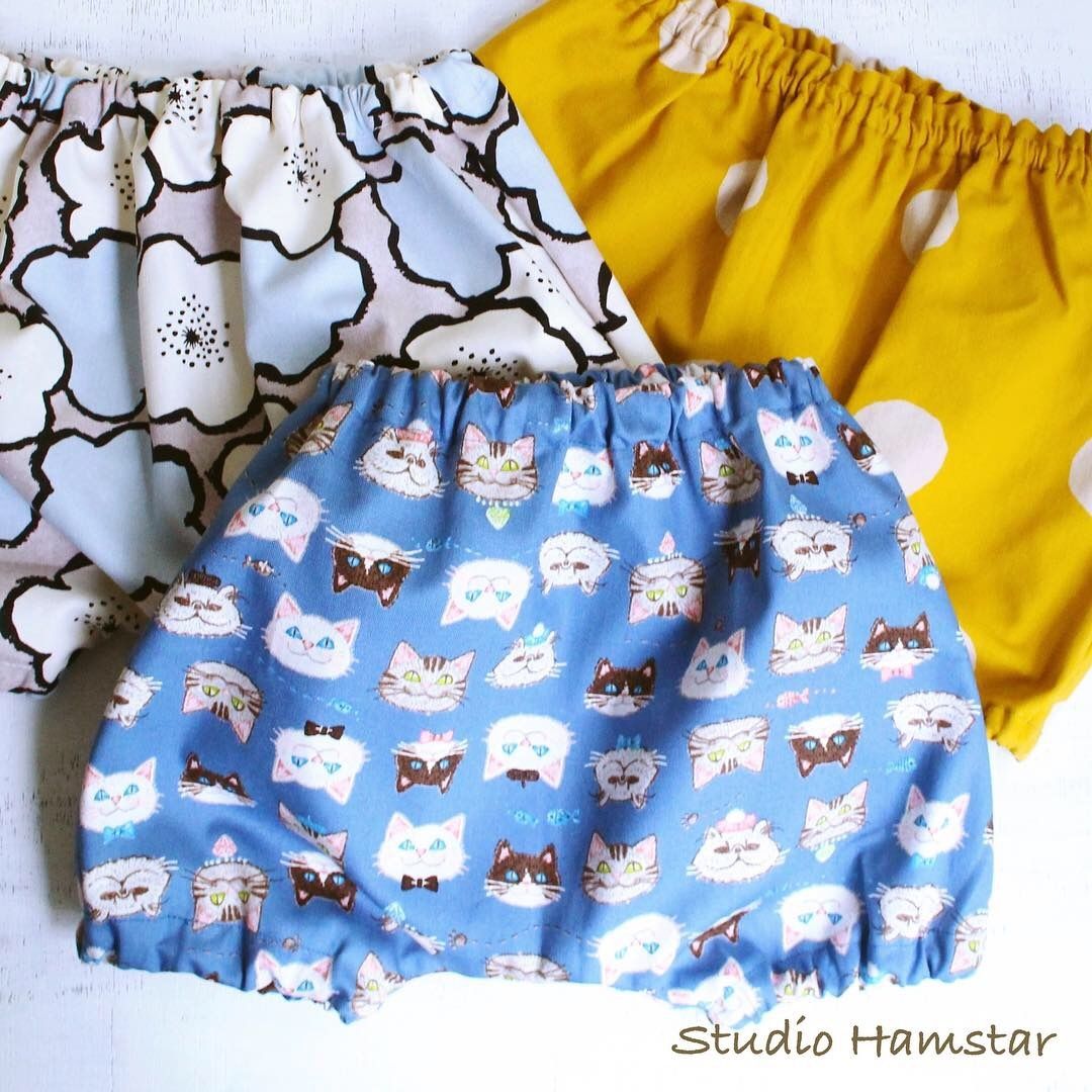 ベビーかぼちゃパンツ・ネコ | Studio Hamstar -hand made-