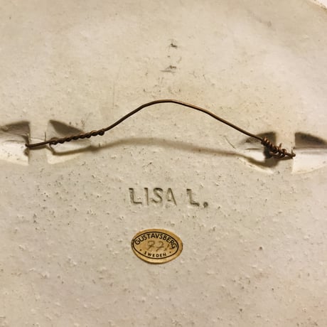【Lisa Larson/リサラーソン】　 Solros／黄色の向日葵の陶板  《Gustavsberg》