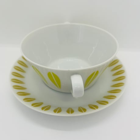 《Lyngby》 ロータス　スープカップセット　ライム×オリーブ　①