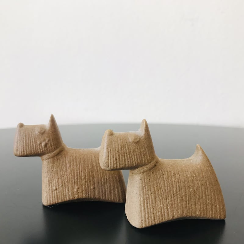 Stig lindberg】スコティッシュテリア2匹セット《Gustavsberg