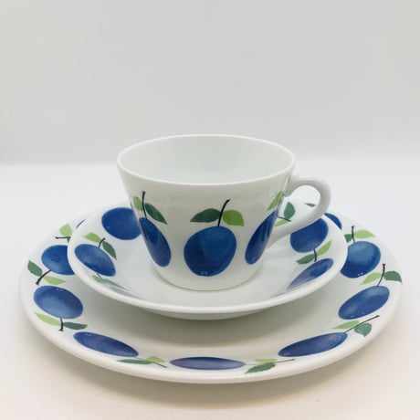 【Stig Lindberg 】Prunus 　コーヒーカップ＆ソーサー《Gustavsberg》①
