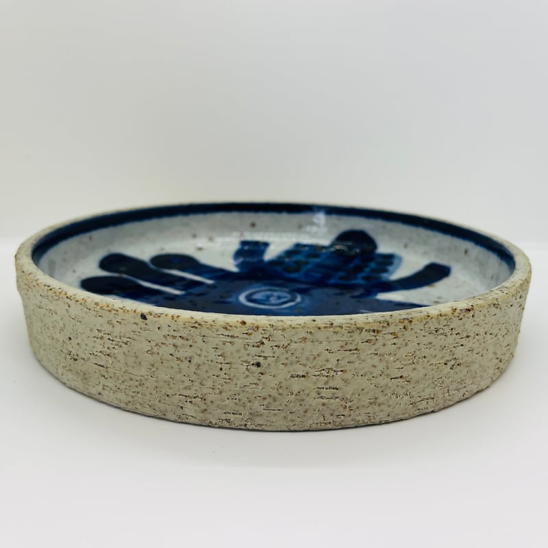  Inger Persson アトリエ インガーパーソン Inger persson/インガーパーソン】 ブルー×ホワイト 飾り皿 アトリエ