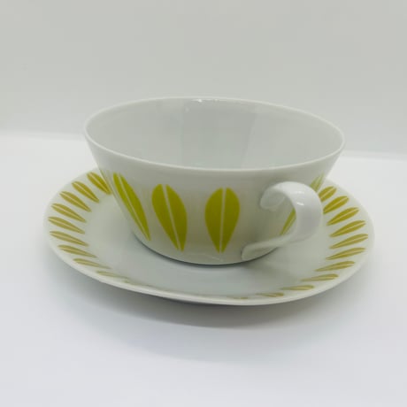 《Lyngby》 ロータス　スープカップセット　ライム×オリーブ　①