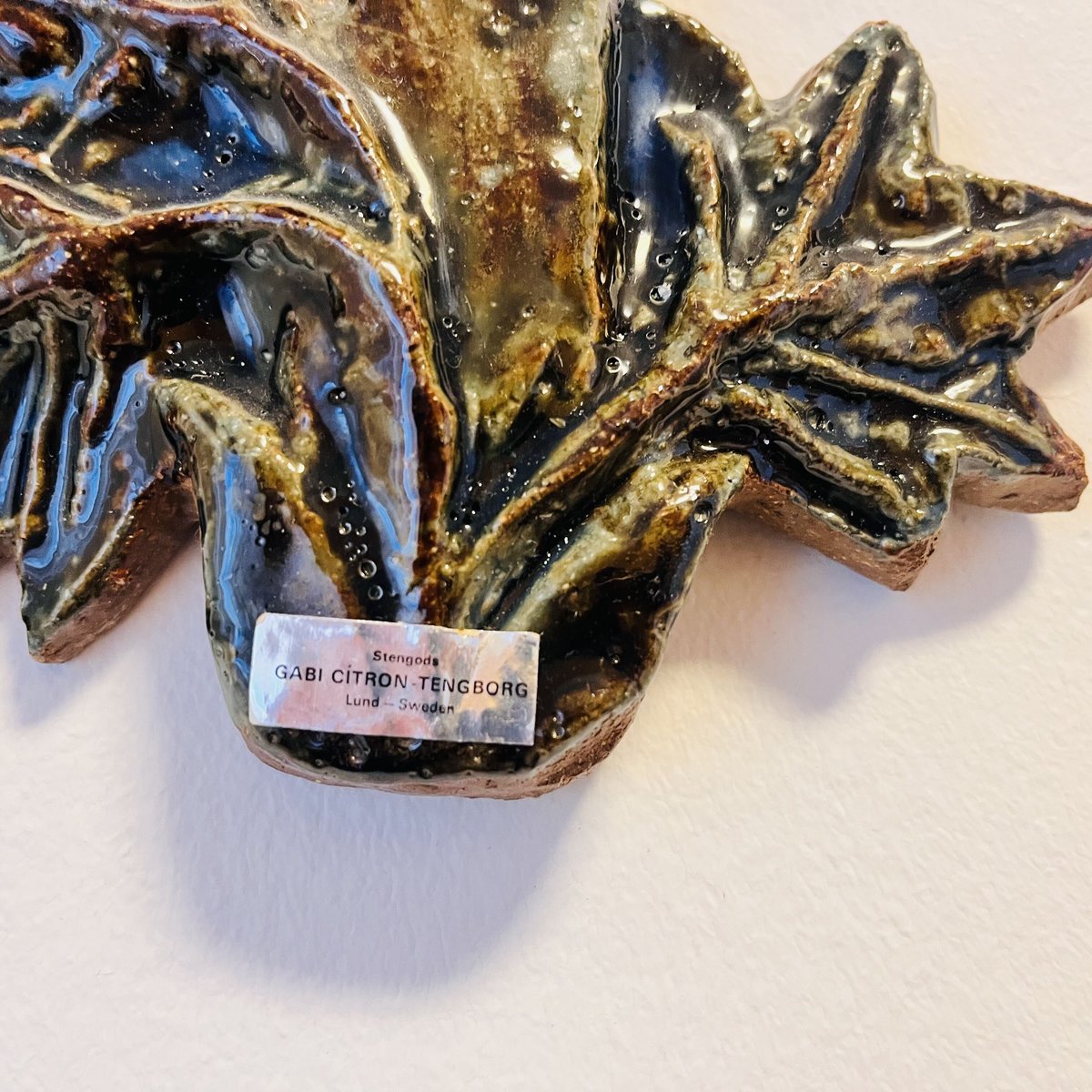 GABI シトロンテンボリ　陶板 GABI シトロンテンボリ 陶板 Gabi Citron-Tengborg】青色の植物の陶板