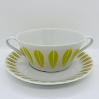 《Lyngby》 ロータス　スープカップセット　ライム×オリーブ　②