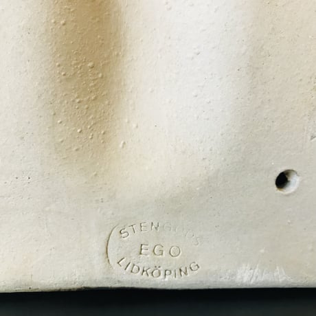 《Ego Stengods》白いお花の立体陶板