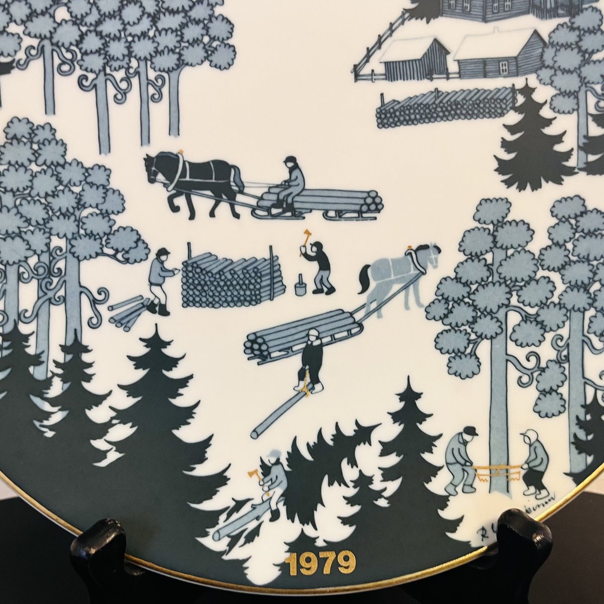 ARABIA グンヴァル・オリン・グランクヴィスト 1979年クリスマスプレート ARABIA グンヴァル・オリン・グランクヴィスト 1979年クリスマス