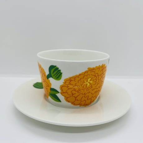 《Marimekko》Primavera　オレンジ　トリオ　C&S+プレート