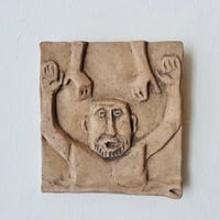 【Åke Holm】陶板　男