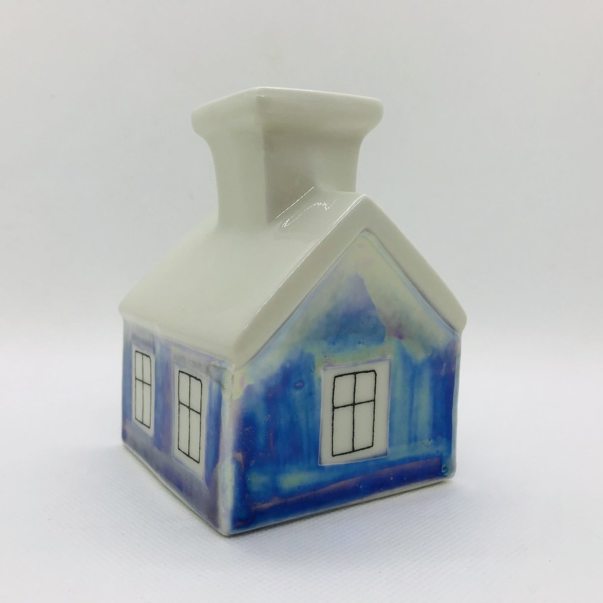 Helja Liukko-Sundstrom】TALO ハウスキャンドルホルダー ブルー