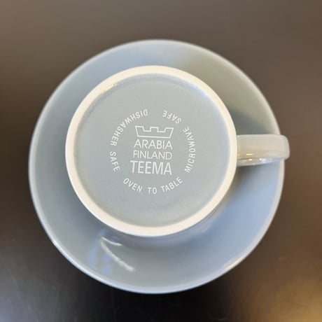 《ARABIA》Teema コーヒーカップ＆ソーサー　 グレー【廃盤色】①