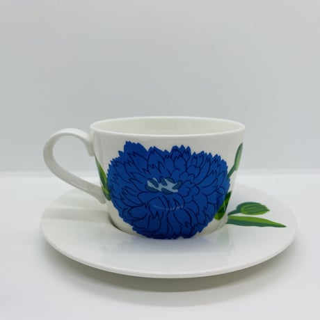 《Marimekko》Primavera　ブルー　トリオ　C&S+プレート