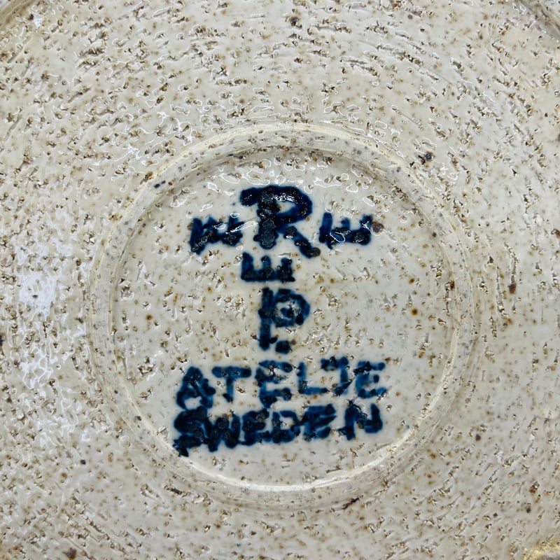 Inger persson/インガーパーソン】 ブルー×ホワイト 飾り皿 アトリエ
