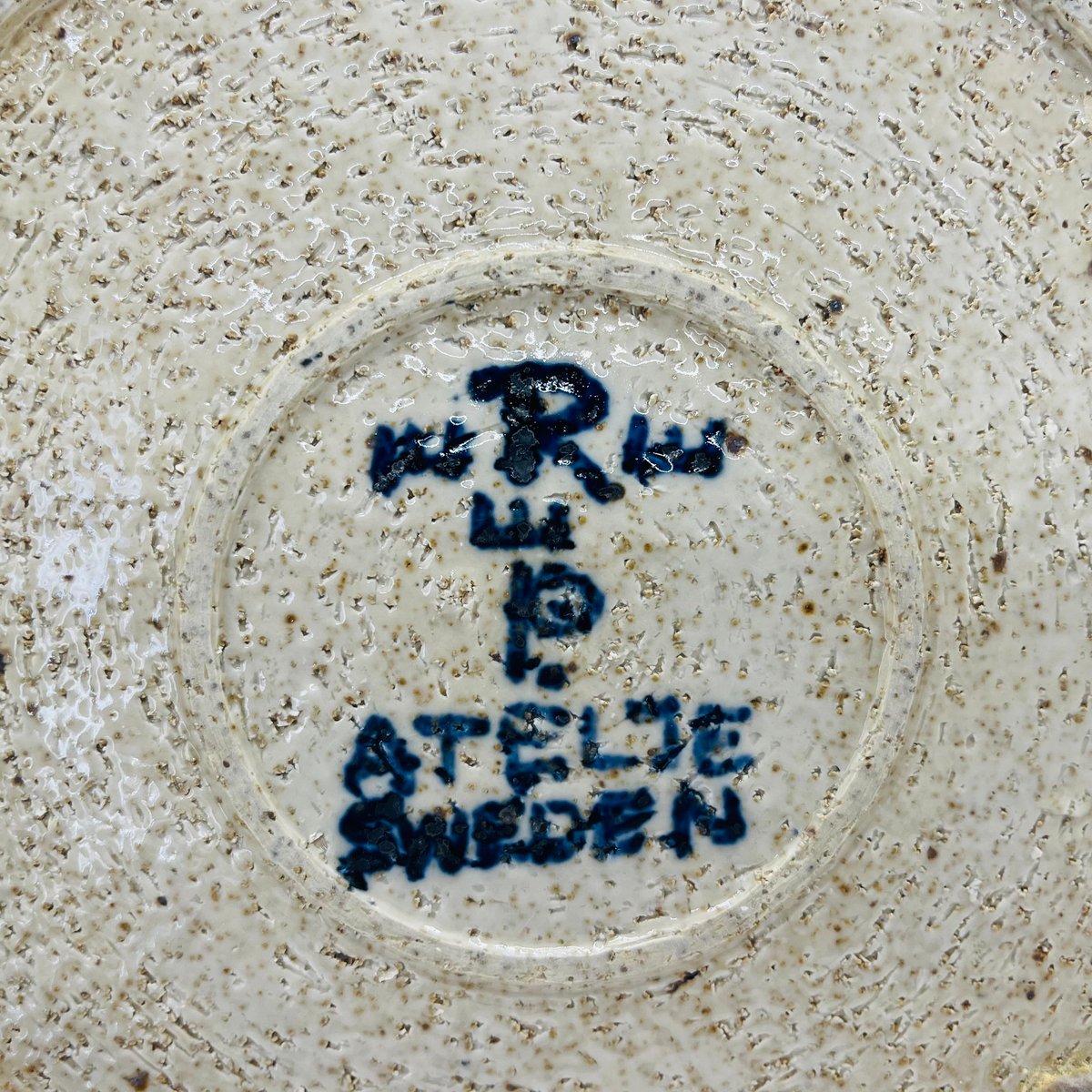 Inger persson/インガーパーソン】 ブルー×ホワイト 飾り皿 アトリエ