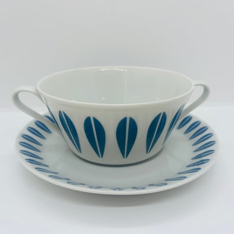 《Lyngby》 ロータス　スープカップセット　ブルー