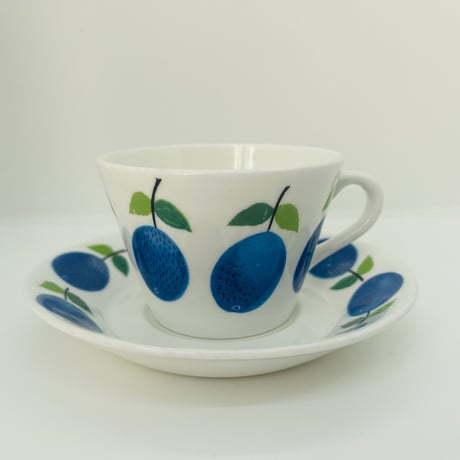 【Stig Lindberg 】Prunus 　コーヒーカップ＆ソーサー《Gustavsberg》