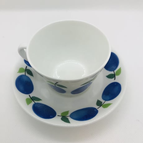【Stig Lindberg 】Prunus 　コーヒーカップ＆ソーサー《Gustavsberg》①