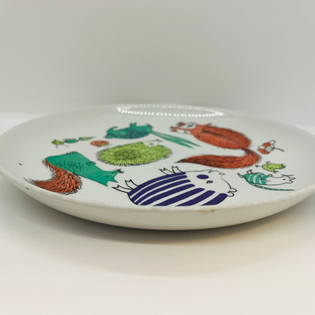 ARABIA グンヴァル・オリン・グランクヴィスト 1972年クリスマスプレート ARABIA アラビア 大きなもみの木と男の子のクリスマスプレート