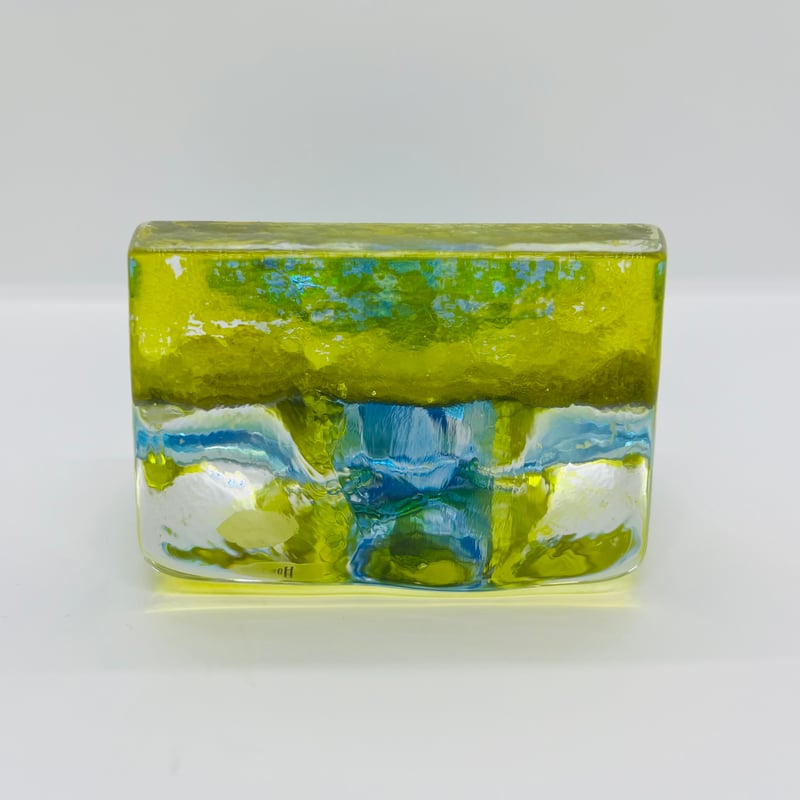 1990年代のスウェーデン製ヴィンテージガラスアートSEA Glasbruk ブルーのチューリップ 《Sea Glasbruk》 | sugallery