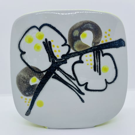 《Royal Copenhagen》 Baca　黄色のフラワーベース 672/3689　【Ellen Malmer】
