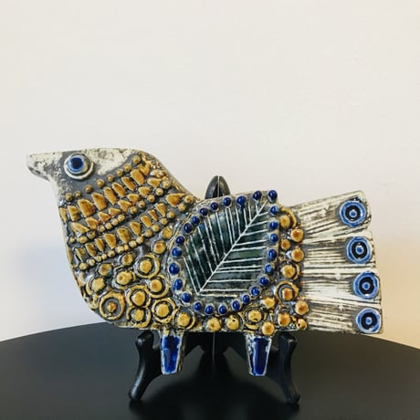 ☆ご予約品☆【Lisa Larson/リサラーソン】　 Fågel ／鳥の陶板  《Gustavsberg》