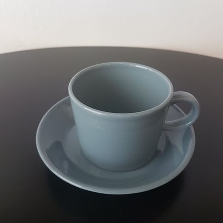 ☆ご予約品☆《ARABIA》Teema コーヒーカップ＆ソーサー　 グレー【廃盤色】ARABIA　TEEMA　ロゴ