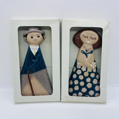 《Ifö》　トイレサイン　男女陶板セット