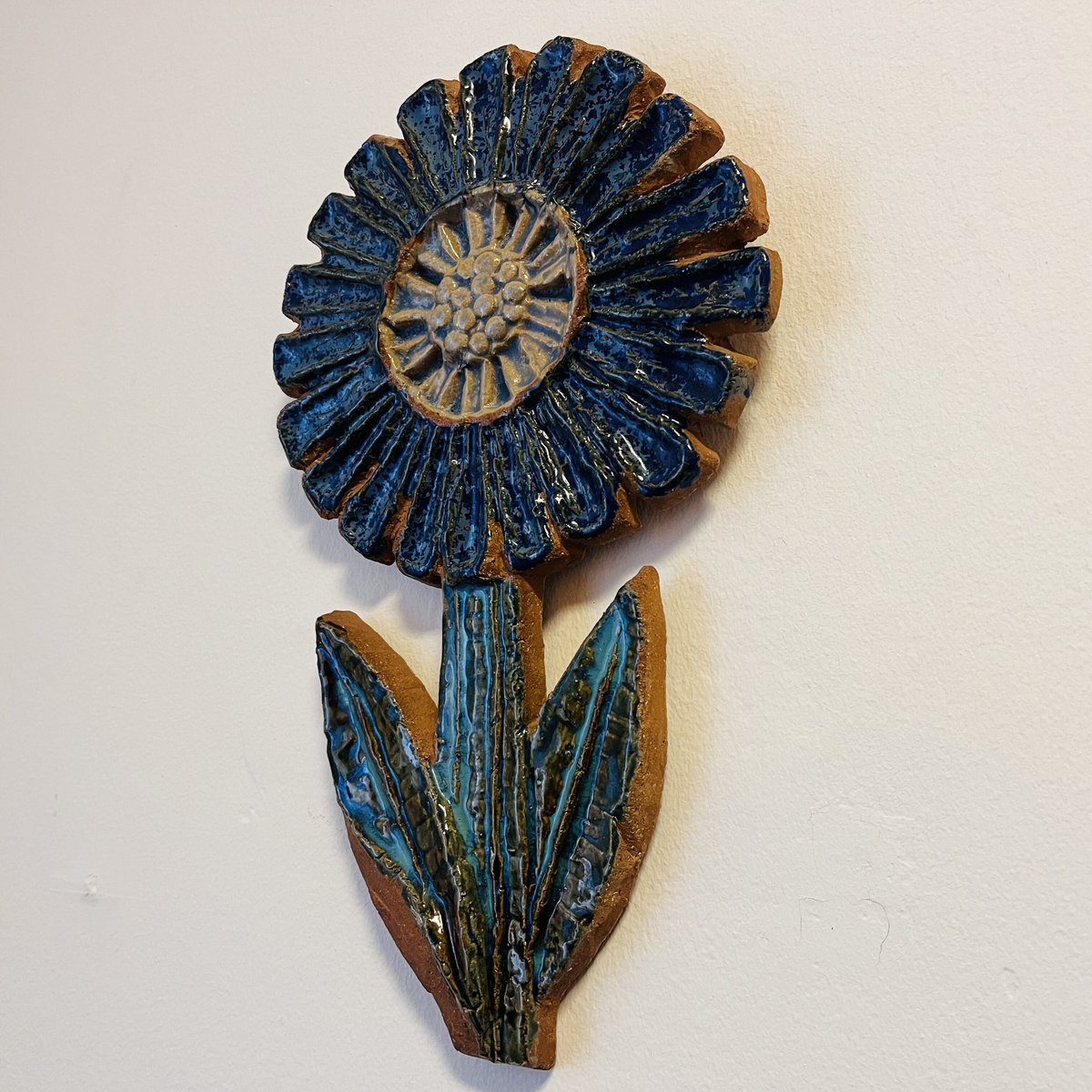 Gabi Citron ガビ作 陶板 花 【Gabi Citron-Tengborg】ブルーのお花の Gabi Citron ガビ作 陶板 花 【Gabi Citron-Tengborg】ブルーのお花の