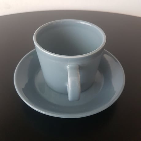 ☆ご予約品☆《ARABIA》Teema コーヒーカップ＆ソーサー　 グレー【廃盤色】iマークとTEEMA　ロゴ