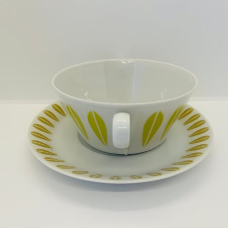 《Lyngby》 ロータス　スープカップセット　ライム×オリーブ　①