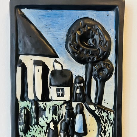 【Svend Aage Jensen】ボーンホルム島の陶板《Søholm》