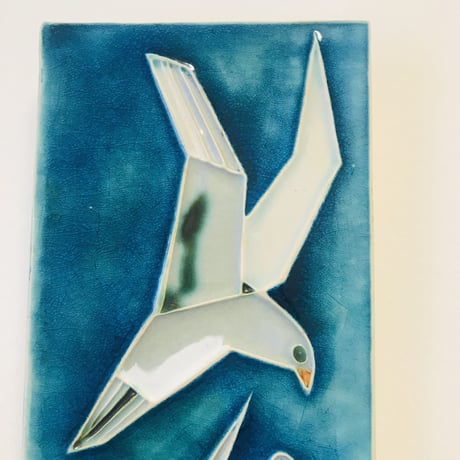 【Helmut  Schäffenacker】３羽の鳥の陶板