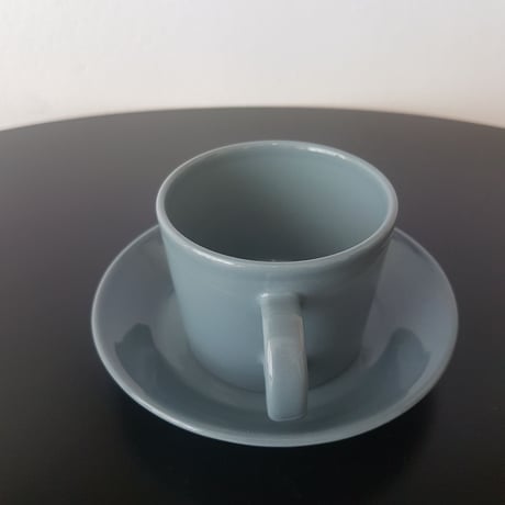 ☆ご予約品☆《ARABIA》Teema コーヒーカップ＆ソーサー　 グレー【廃盤色】ARABIA　TEEMA　ロゴ