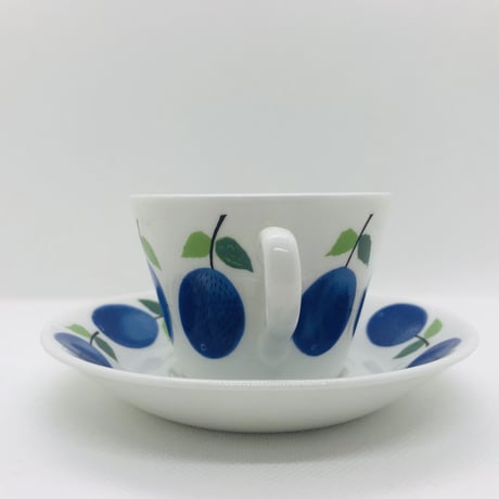 【Stig Lindberg 】Prunus 　コーヒーカップ＆ソーサー《Gustavsberg》①