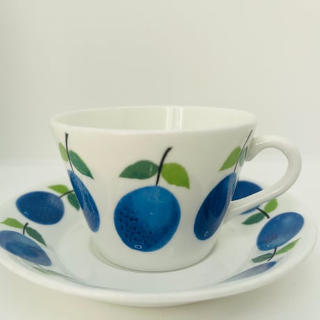【Stig Lindberg 】Prunus 　コーヒーカップ＆ソーサー《Gustavsberg》