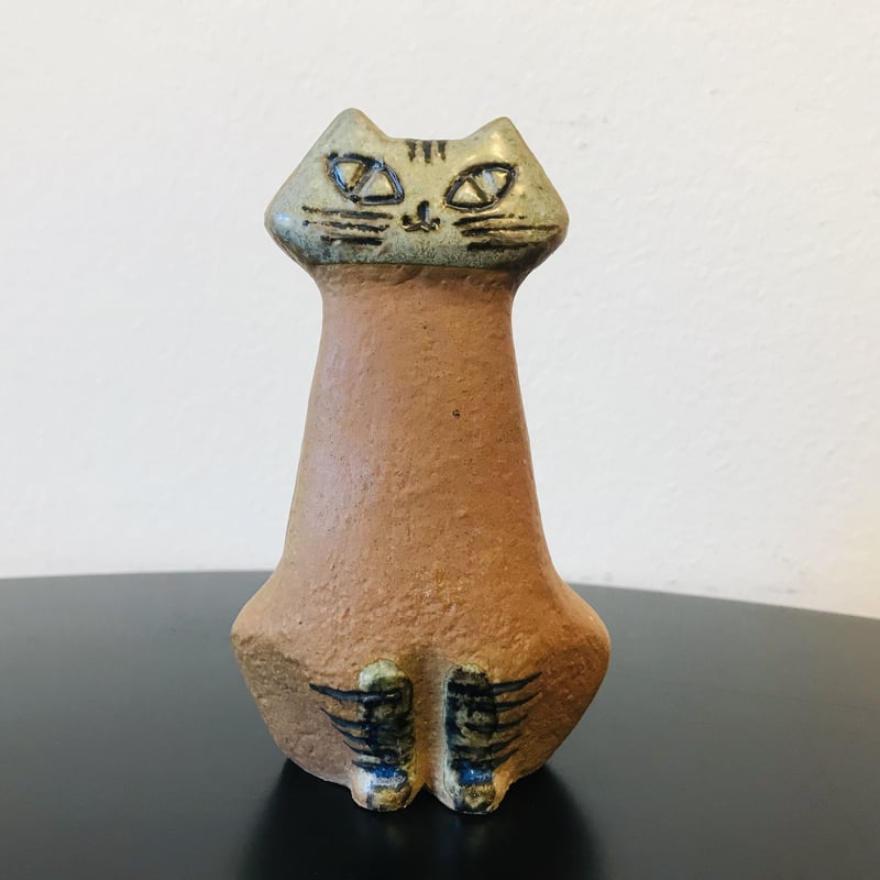 リサラーソン お座りした猫工芸品置物Lilla Zoo 猫 ヴィンテージ