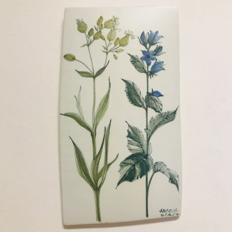 ☆ご予約品☆【Gunvor Olin-Gronqvist】お花の陶板《Arabia 》