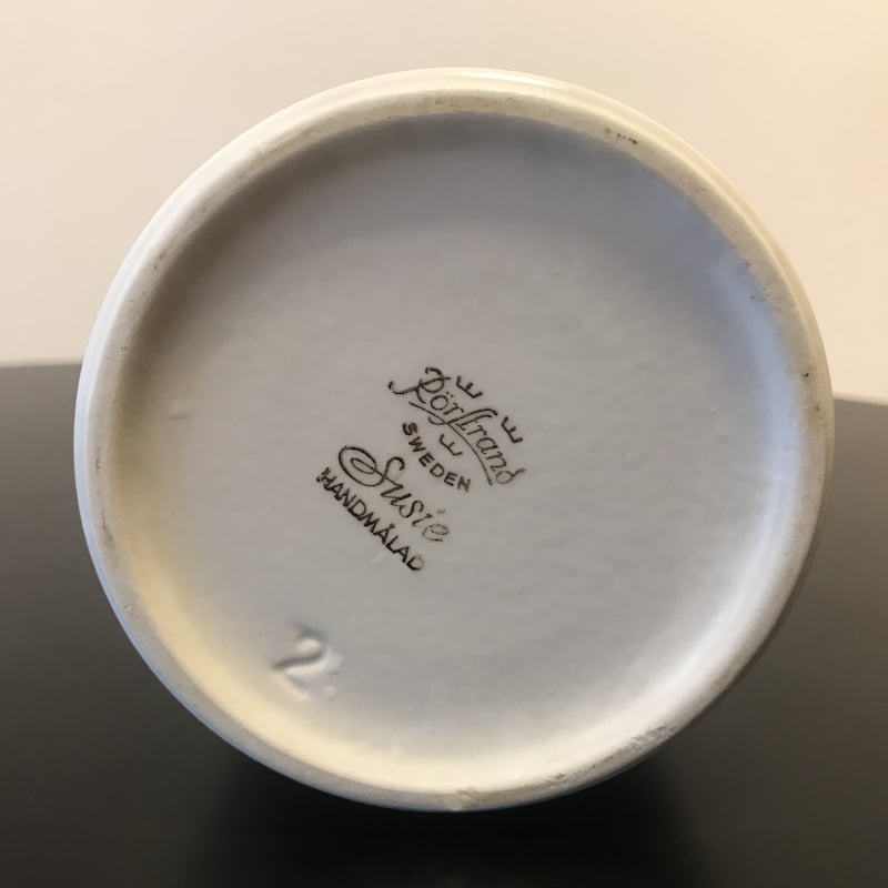 ■希少な１点物 大型 オッレ アルベリウス 花瓶 ロールストランド バンブー 野花の花瓶 / Lars Thorén / Rörstrand ・ロールストランド