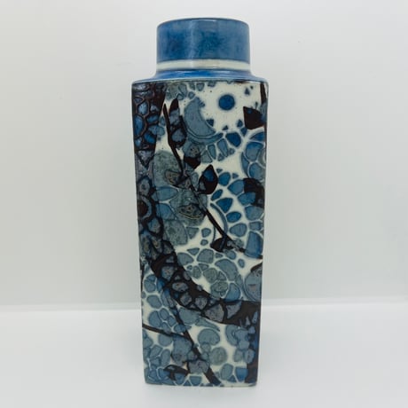 《Royal Copenhagen》  Baca フラワーベース　ブルー 【Nils Thorsson】-A