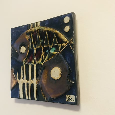 【Helmut  Schäffenacker】魚の陶板 Ⅱ