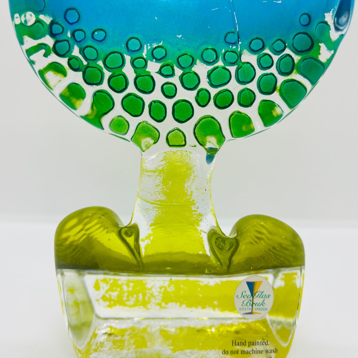 1990年代のスウェーデン製ヴィンテージガラスアートSEA Glasbruk スウェーデン Sea Glasbruk ヴィンテージ タグ付き 【公式通販】