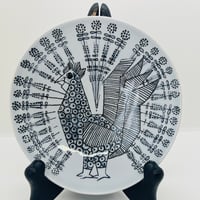 【Sylvia leuchovius 】ニワトリの小さな絵皿《Rörstrand》 -A