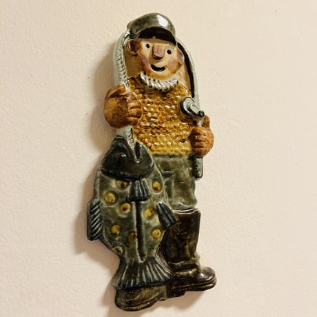 《Ego Stengods》フィッシャーマンの陶板【Fischer 】