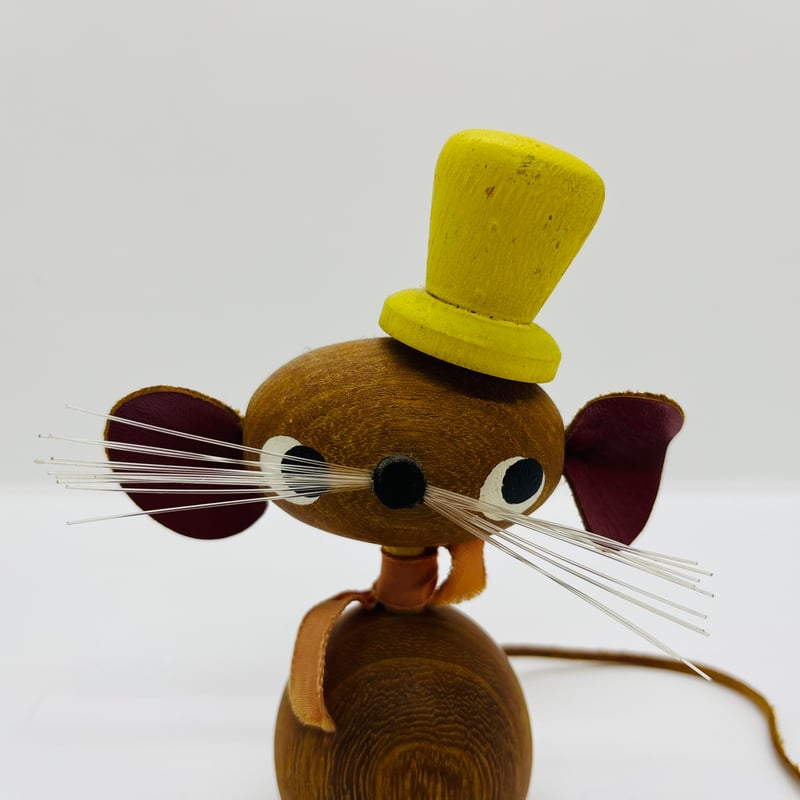 ヴィンテージ　クッキージャー　ネズミのデザイン チークのねずみさん | sugallery