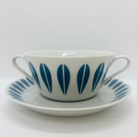 《Lyngby》 ロータス　スープカップセット　ブルー